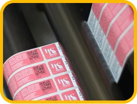Gulungan sticker label hasil cetak HP Indigo