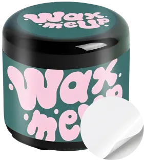 Wadah wax dengan label Vinyl White