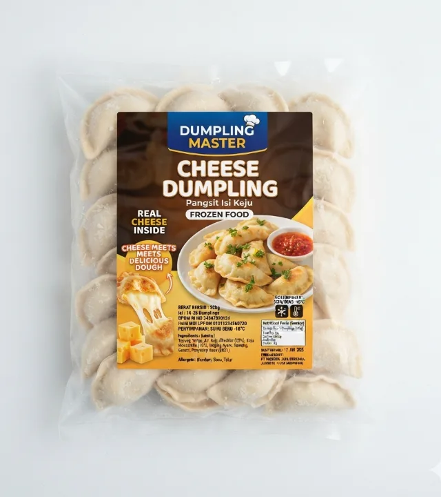 Contoh kemasan 2 dengan Sticker Label Frozen Food