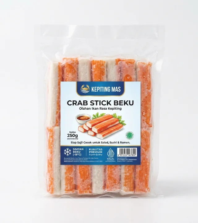 Contoh kemasan 4 dengan Sticker Label Frozen Food