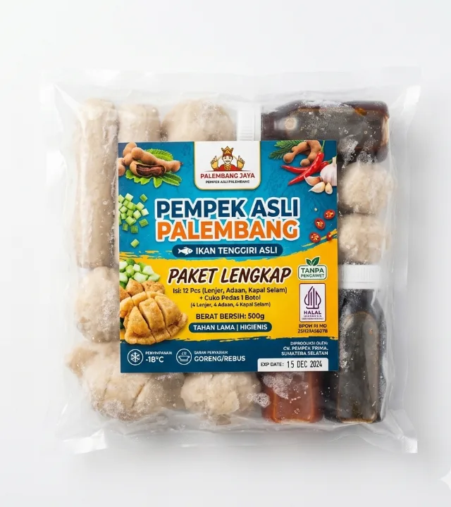 Contoh kemasan 5 dengan Sticker Label Frozen Food