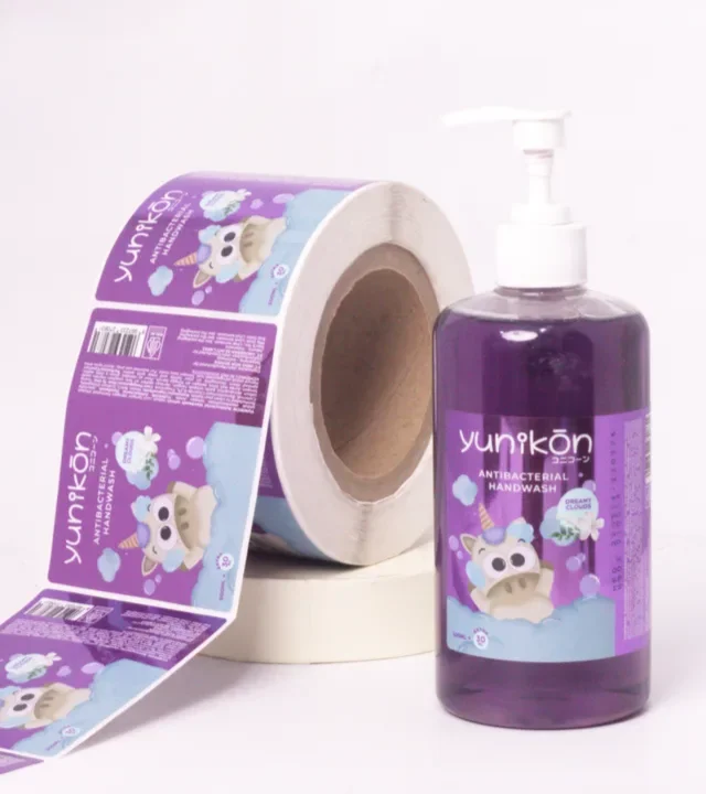 Contoh kemasan 1 dengan Stiker Label Vinyl Silver