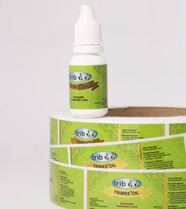 Contoh kemasan 2 dengan Stiker Label Vinyl Silver